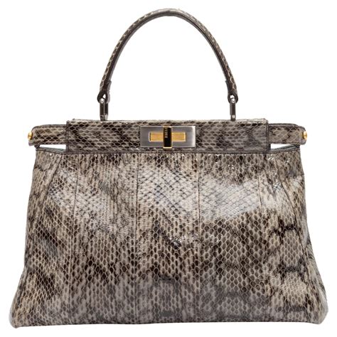 fendi peekaboo dark grey|fendi peekaboo snakeskin.